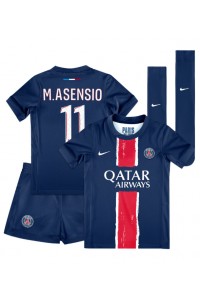 Fotbalové Dres Paris Saint-Germain Marco Asensio #11 Dětské Domácí Oblečení 2024-25 Krátký Rukáv (+ trenýrky)